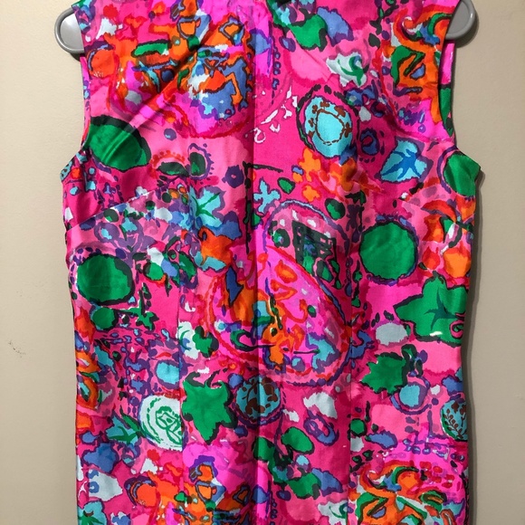 Tops - Vintage silk silk shell, GORGEOUS print!